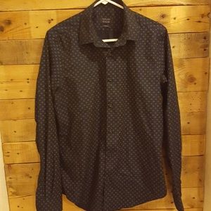 Zara man Navy blue casual dress shirt